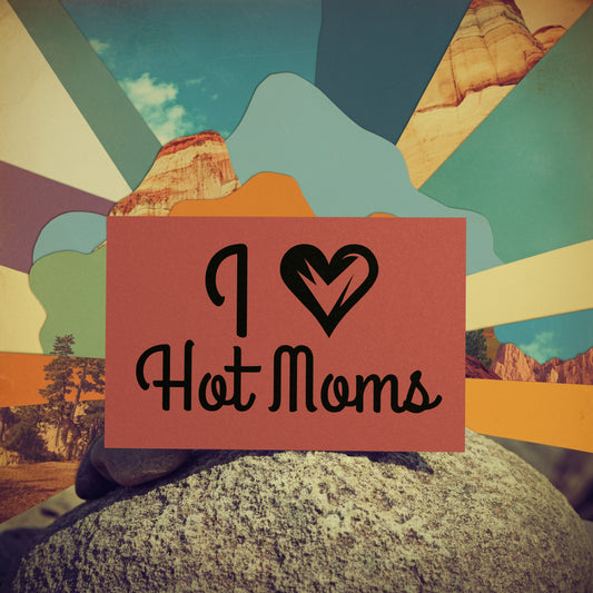 All black “I Heart Hot Moms” SVG with graphic heart