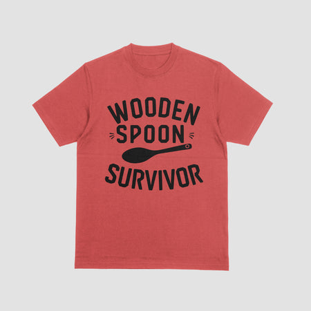 "Funny Wooden Spoon Survivor Decor and Apparel Graphic"