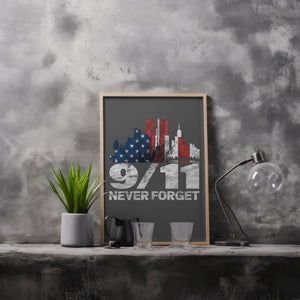 American Flag Overlay with Twin Towers Design PDF
