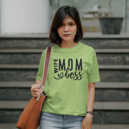 DIY T-Shirt Design WIFE MOM BOSS SVG