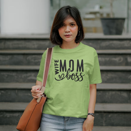 DIY T-Shirt Design WIFE MOM BOSS SVG