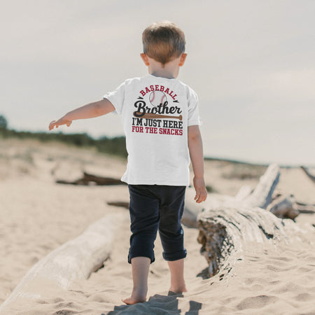 "Youth baseball t-shirt design featuring baseball and bat with humorous text."