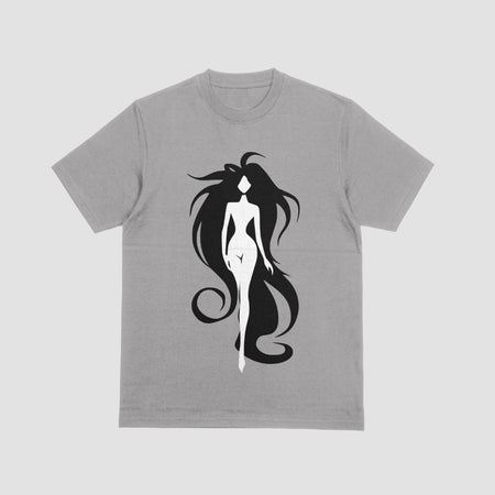 "Artistic Nude Woman Silhouette SVG for T-Shirts and Posters"