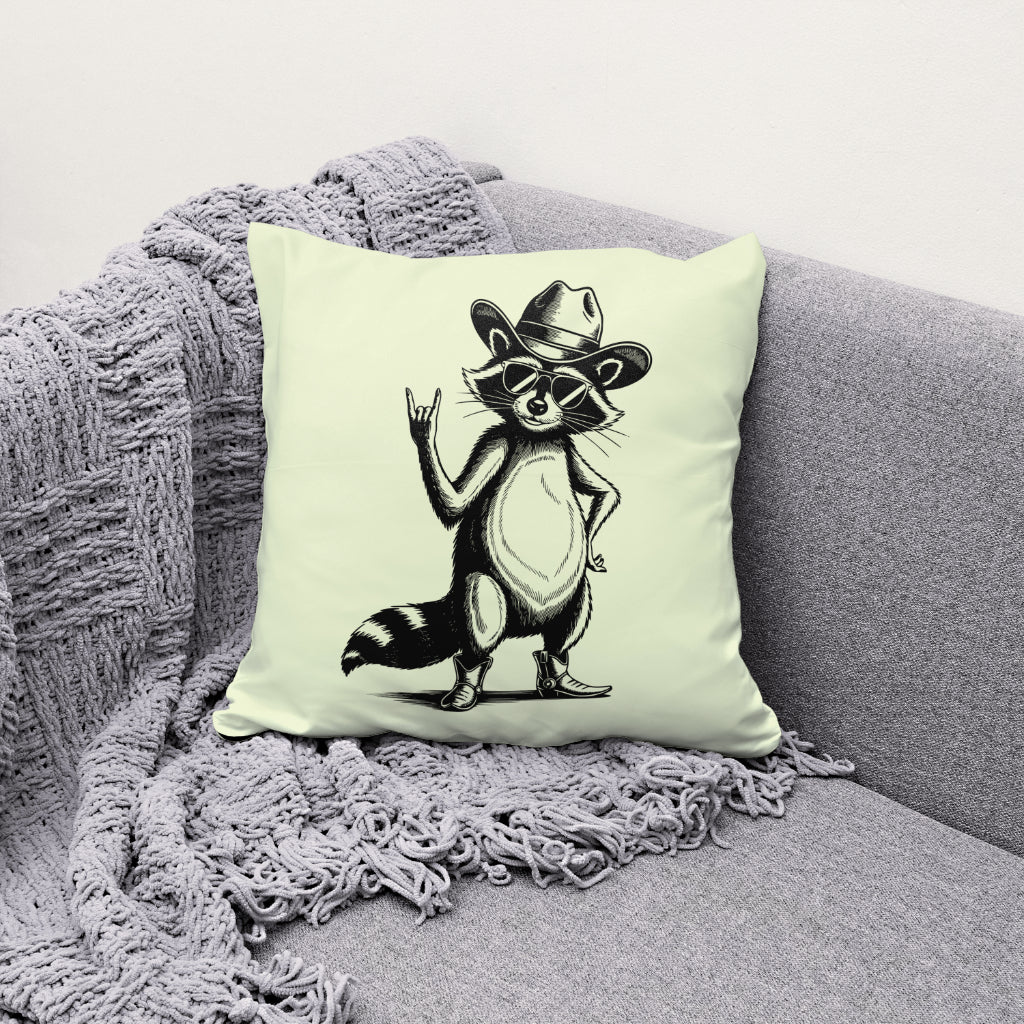 Raccoon vector with cowboy hat and attitude