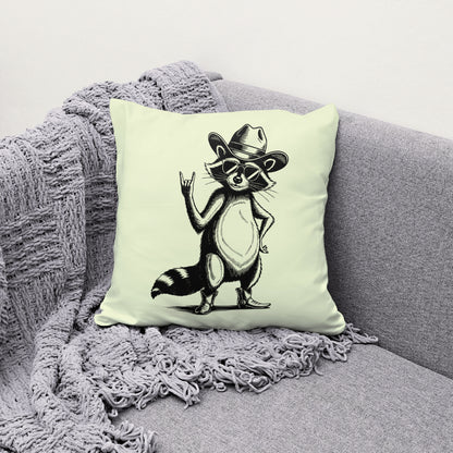 Raccoon vector with cowboy hat and attitude