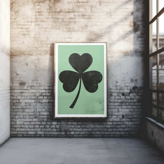 3 leaf clover SVG silhouette in black vector style
