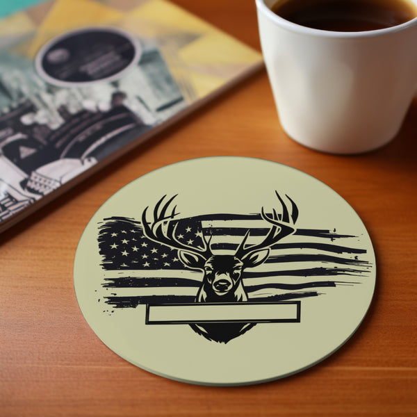 Rustic Deer Hunting PNG for Laser Engraving
