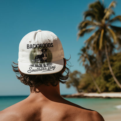 backwoods png with dog and southern boy script