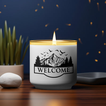 "Nature-Themed Welcome Emblem for Home or Business Decor"