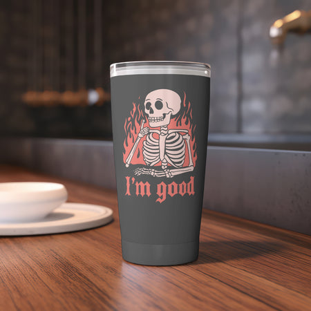 Skeleton sitting in fire thumbs up PNG for custom t-shirts and tumblers
