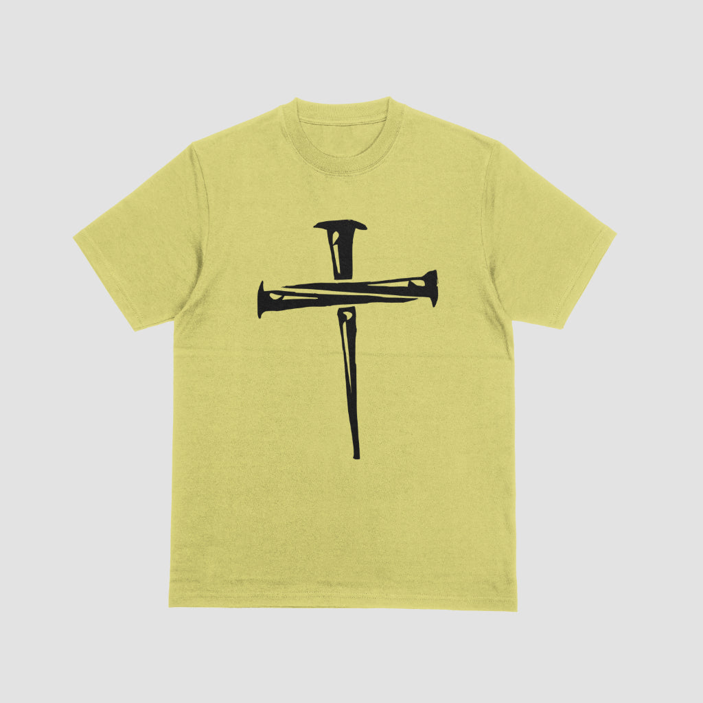 "Minimalistic Crucifixion Cross Artwork in Black and White"