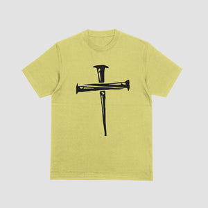 "Minimalistic Crucifixion Cross Artwork in Black and White"