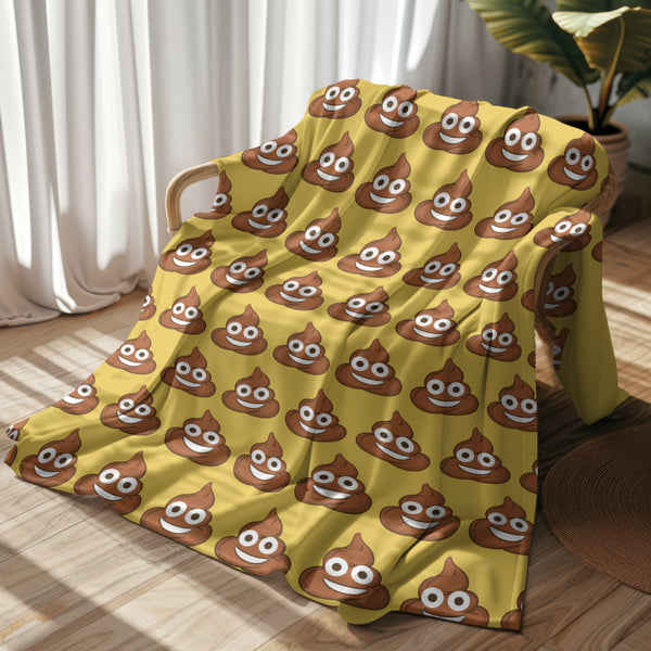 High-resolution 8x8 poop emoji repeating pattern for fabric or wallpaper
