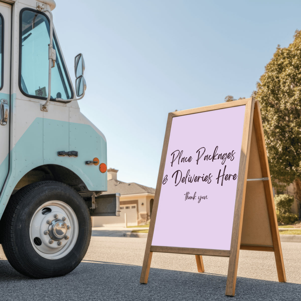 Place Delivery Notes Sign Deliveries Here Sign SVG – Handwritten Font Package Drop-Off Graphic ...