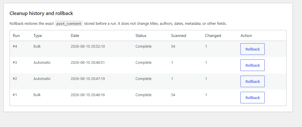 Automatic WordPress divider line remover