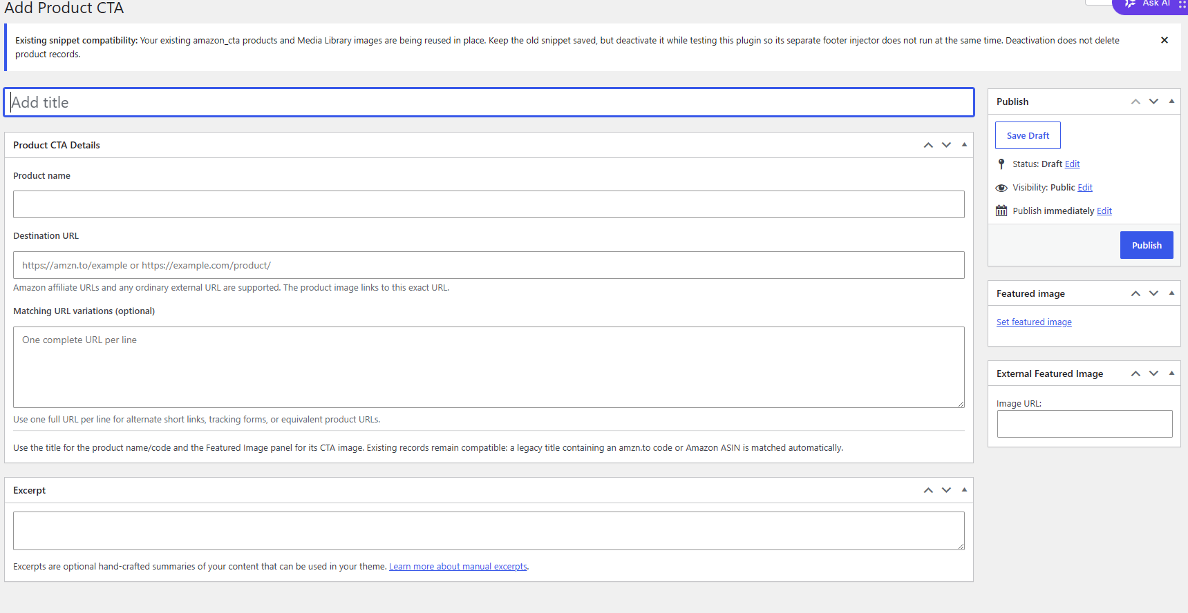 Automatic product image insertion plugin