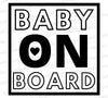 Baby on Board PNG Design