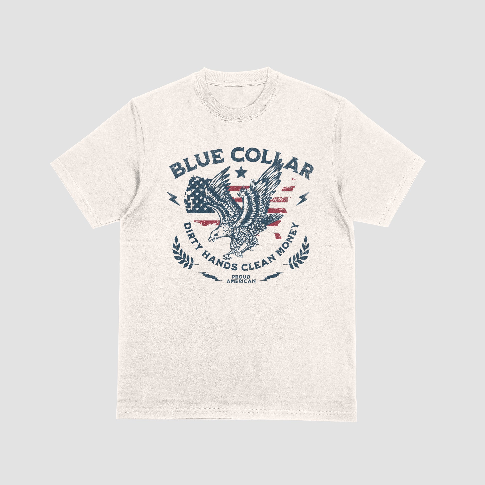 patriotic eagle design for blue collar men