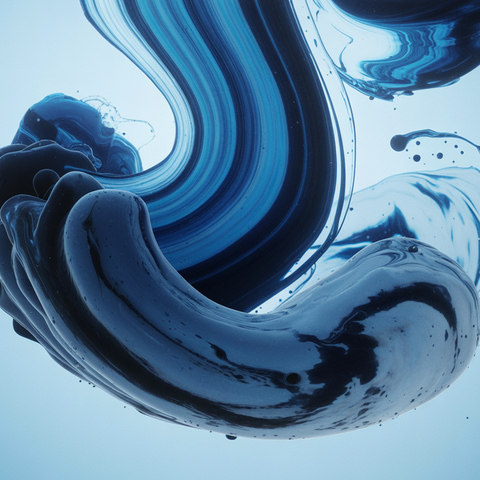 Blue Abstract Ink Swirl – 6s Cinematic Artistic Motion Video