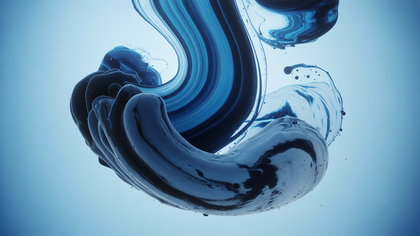 Blue Abstract Ink Swirl – 6s Cinematic Artistic Motion Video