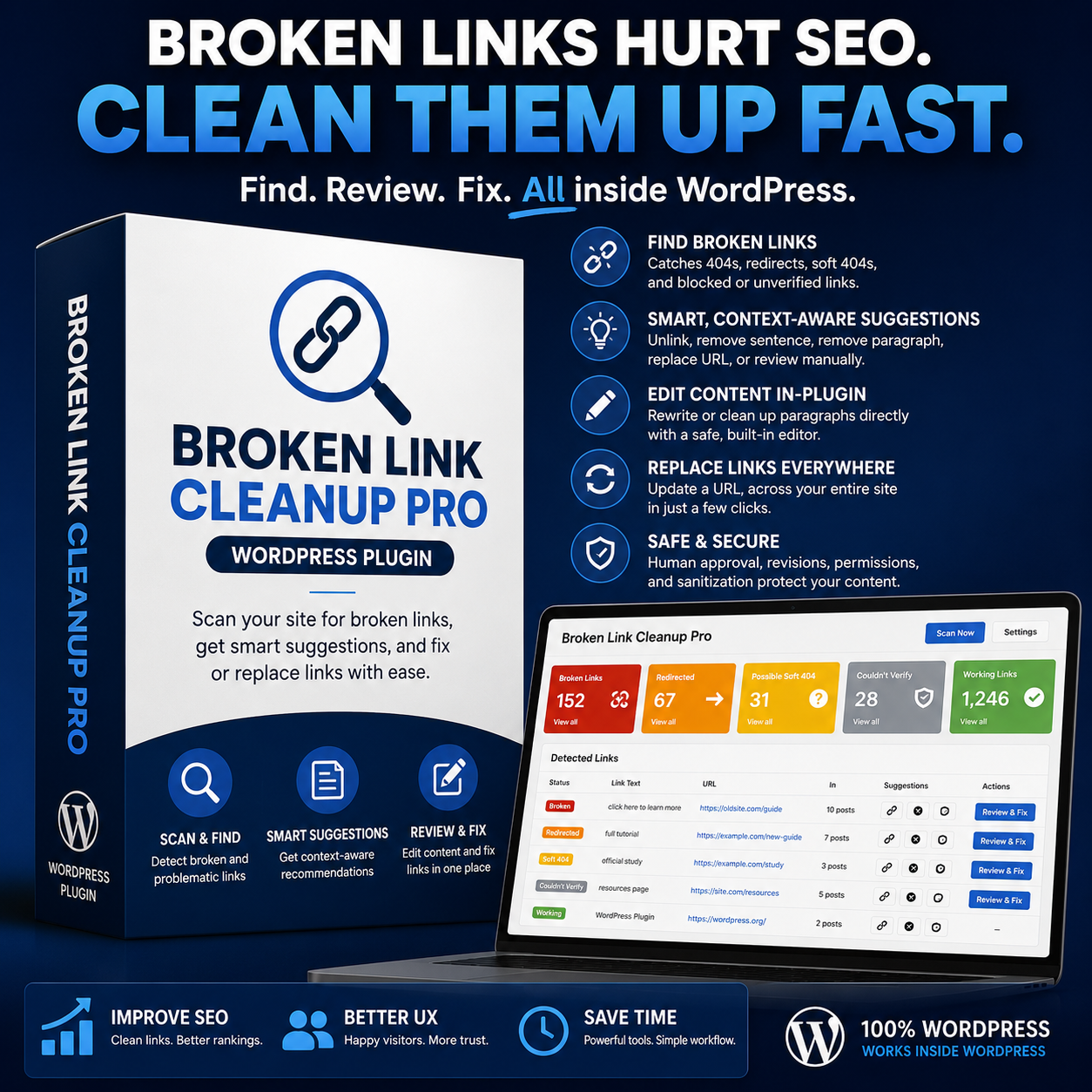 Broken Link Cleanup Pro for WordPress