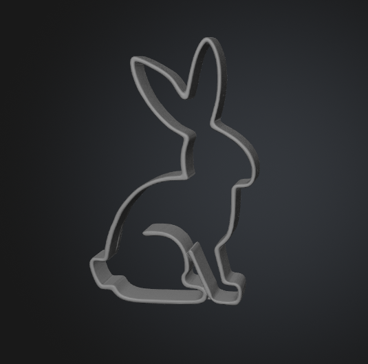 Bunny cookie cutter STL file