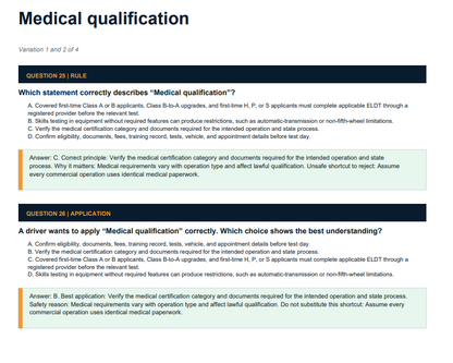 CDL questions and answers