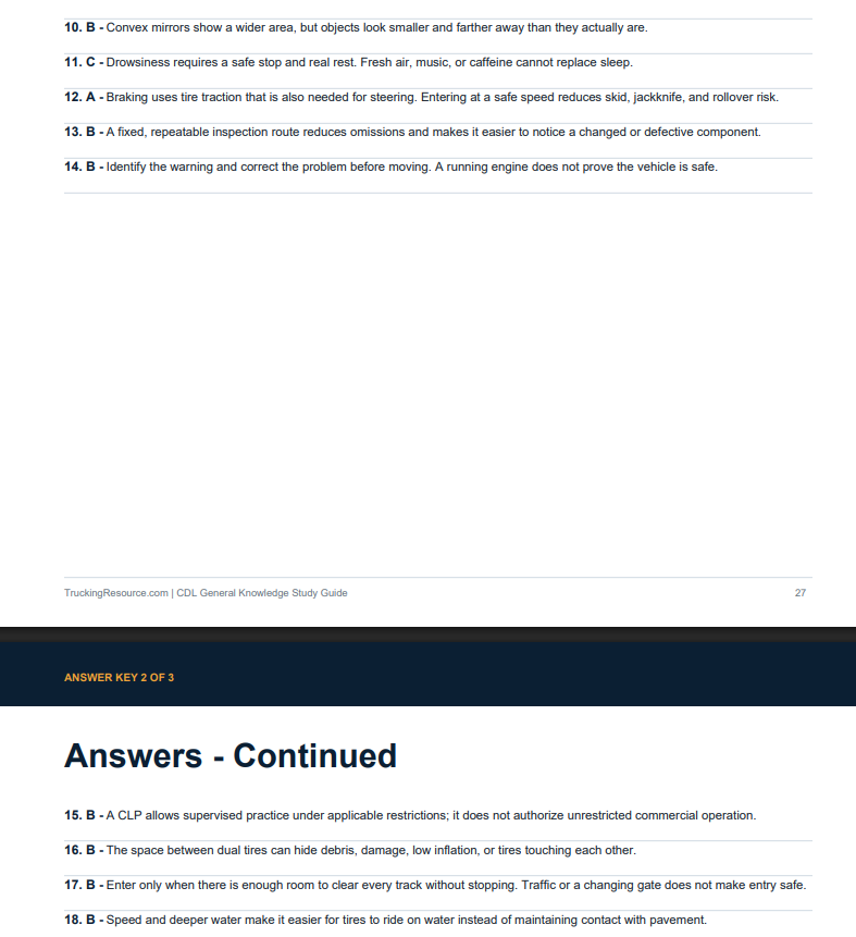 CDL study guide PDF