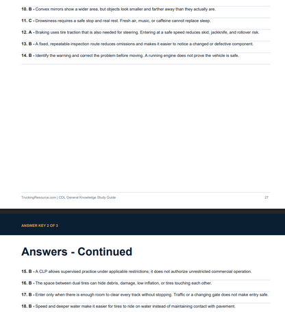 CDL study guide PDF