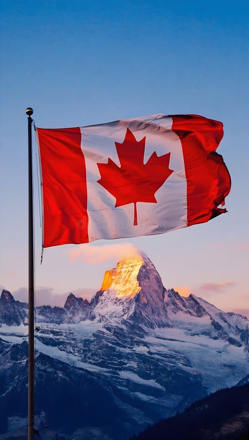 Canadian Flag Vertical Stock Video – 7s HD MP4
