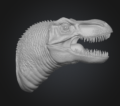 3D printed T-Rex head bust wall mount STL file