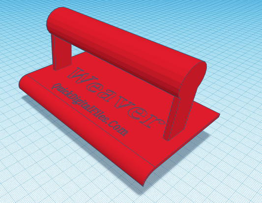 3D printable concrete curb edger design file for DIY landscaping tool.