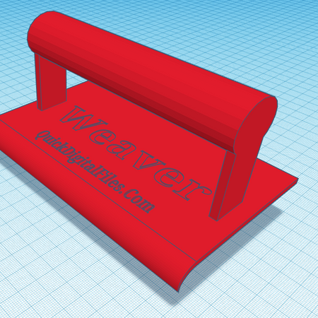 3D printable concrete curb edger design file for DIY landscaping tool.