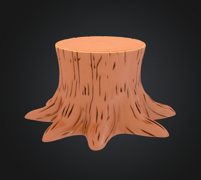 fantasy terrain tree stump glb obj
