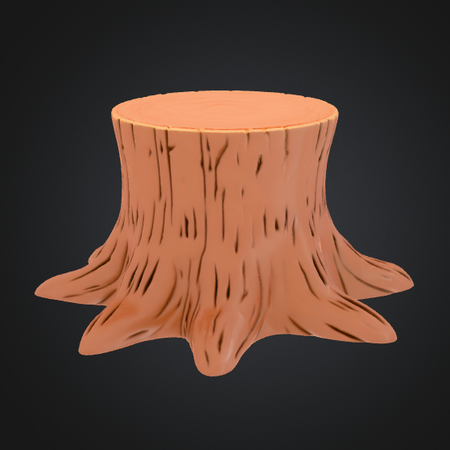 fantasy terrain tree stump glb obj
