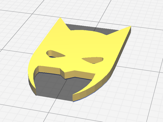 "Download Gotham's finest Batman mask with smooth, rounded OBJ file."