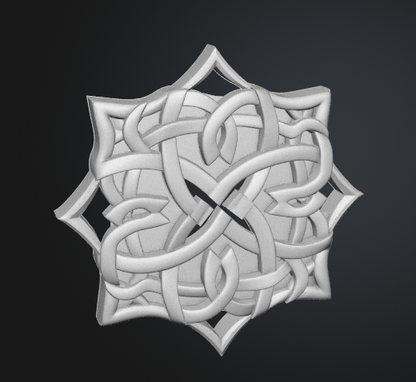 Celtic knot wall plaque STL model