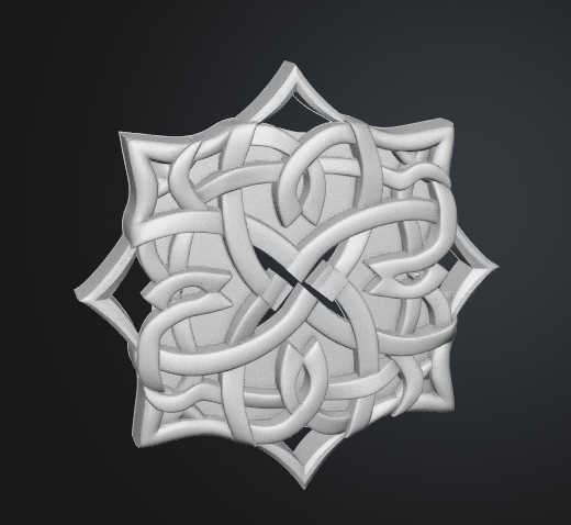 Celtic knot wall plaque STL model