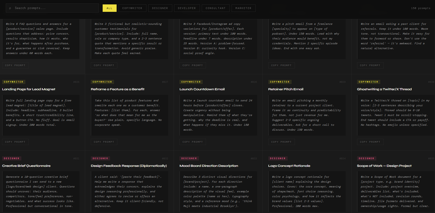 ChatGPT prompts for copywriters and marketers