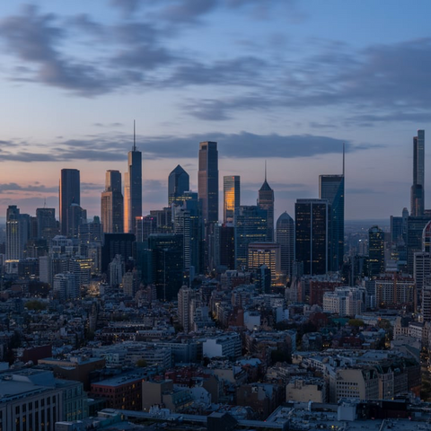 Cinematic Skyscraper Time-Lapse MP4 – 6s City Lights at Dusk