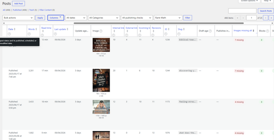 Custom WordPress post columns plugin