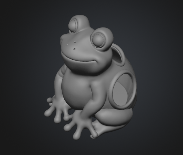 Cute frog planter STL file