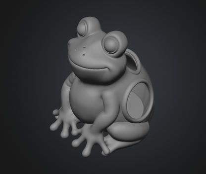Cute frog planter STL file