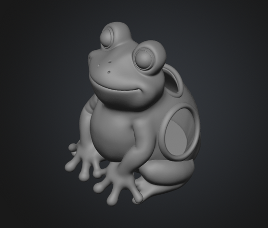 Cute frog planter STL file