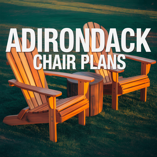 DIY Adirondack chair side frame assembly diagram showing back leg, front leg, and seat support angles