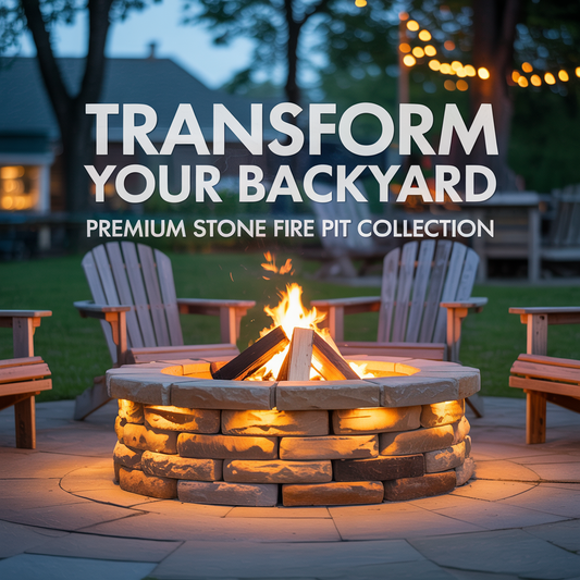 DIY fire pit block layout diagram showing staggered joint pattern between three courses from above
