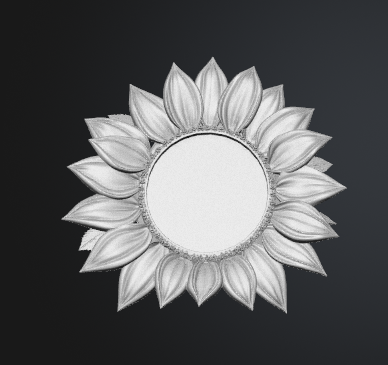 Decorative sunflower GLB model