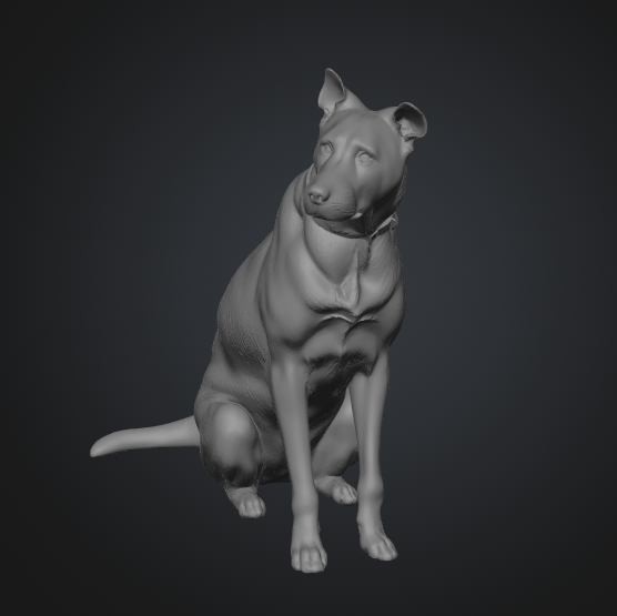 Dog statue 3D model