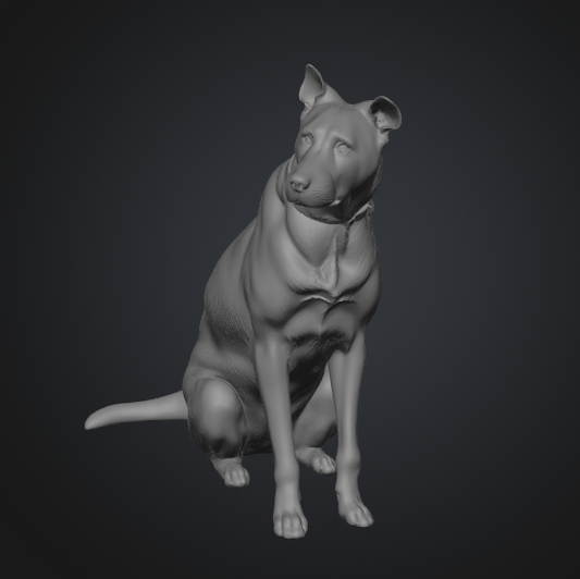 Dog statue 3D model