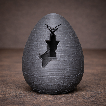 Dragon Egg 3D Print Model – Cracked Fantasy Egg STL GLB OBJ